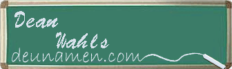 Dean Wahls Visitenkarte